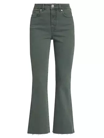 Shop Veronica Beard Carson High-Rise Stretch Flare Ankle Jeans | Saks Fifth Avenue