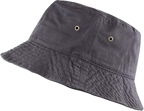 The Hat Depot 300N Unisex 100% Cotton Packable Summer Travel Bucket Beach Sun Hat at Amazon Women’s Clothing store