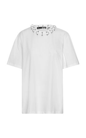 Ring-Detailed Oversized Cotton Shirt By Rotate | Moda Operandi