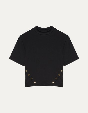 Crop top with buttons - Best Sellers - Bershka United States