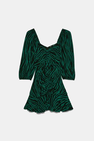 PRINTED DRESS WITH RUFFLES - View all-DRESSES-TRF | ZARA United States