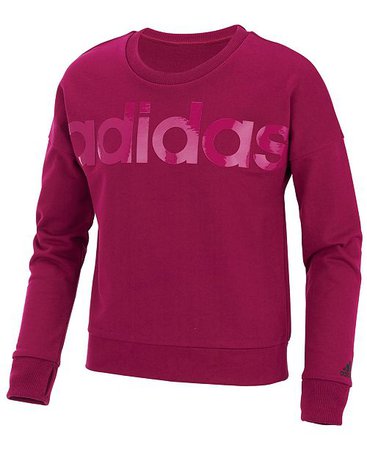 adidas Big Girls Cropped Sweatshirt - Sweatshirts & Hoodies - Kids - Macy's