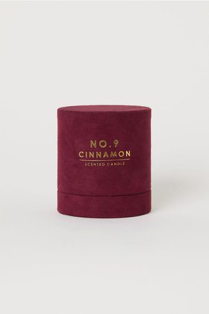 Doftljus i glasbehållare - Vinröd/Cinnamon - Home All | H&M SE