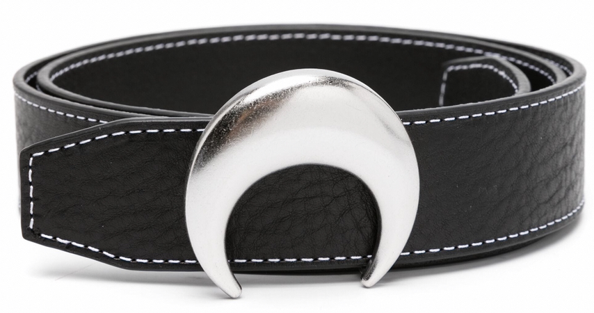 Marine Serre Moon-buckle leather belt