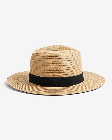 Straw Ribbon Band Panama Hat | Express