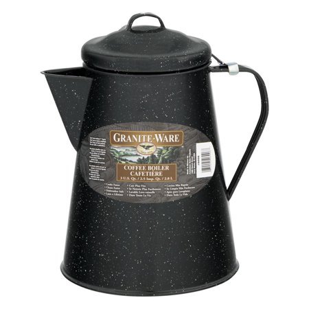 Columbian Home 6006 Granite Ware Coffee Boiler, 100 Oz, Black - Walmart.com