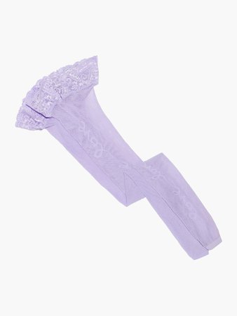 Love Language Fishnet Thigh Highs in Purple Stone Lavender | SAVAGE X FENTY