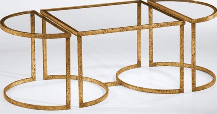 gold trim coffee table
