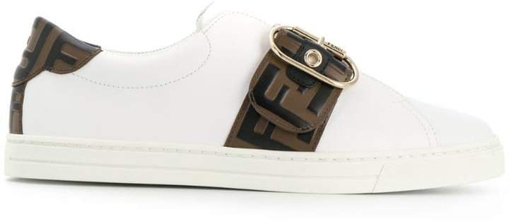 buckled FF logo sneakers