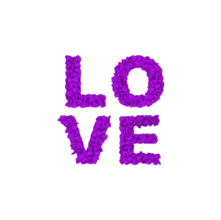 purple text love