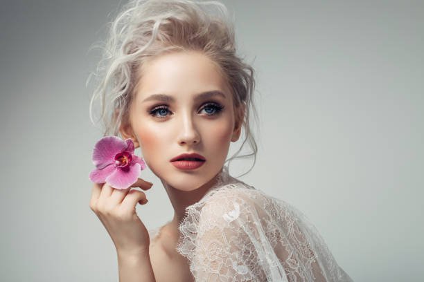 Beautiful Girl Blond Hair Soft Makeup Gentle Colors High-Res Stock Photo - Getty Images