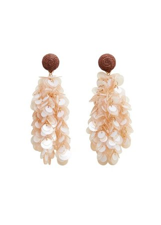MANGO Sequin drop earrings