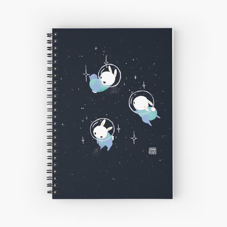 "Space Bunnies" Spiral Notebook by Vierkant | Redbubble