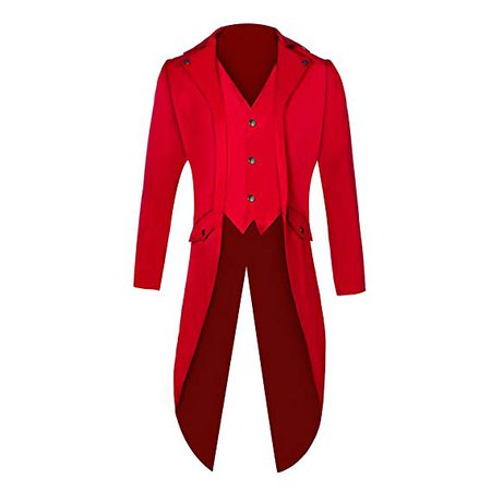 Rera Men's Steampunk Vintage Tailcoat Jacket Gothic Victorian Coat Halloween Uniform Costume: Amazon.co.uk: Clothing