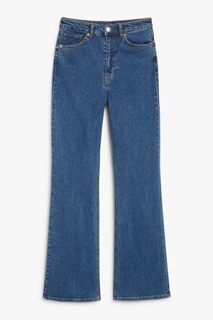 Kaori mid blue jeans - Medium blue - Jeans - Monki WW