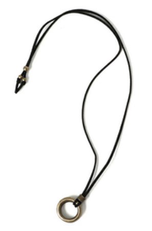 cord circle pendant necklace