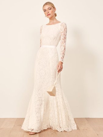 Hestia Dress - Long Sleeve Bridal Lace | Reformation