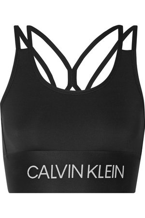 Calvin Klein | Printed stretch sports bra | NET-A-PORTER.COM