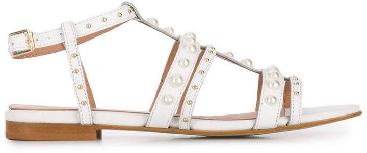 pearl studded sandals