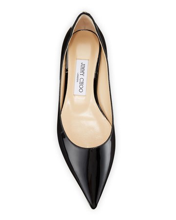 Jimmy Choo Love Patent Ballet Flats with Button | Neiman Marcus