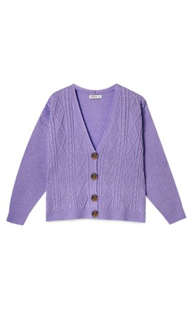 Cable-knit cardigan - Women's Just in | Stradivarius United States