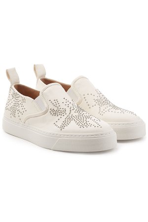Embellished Leather Slip-On Sneakers Gr. IT 38