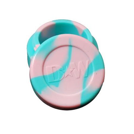 Aqua With Pastel Pink Silicone Jar Container