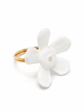 Marni enamelled-flower Ring - Farfetch
