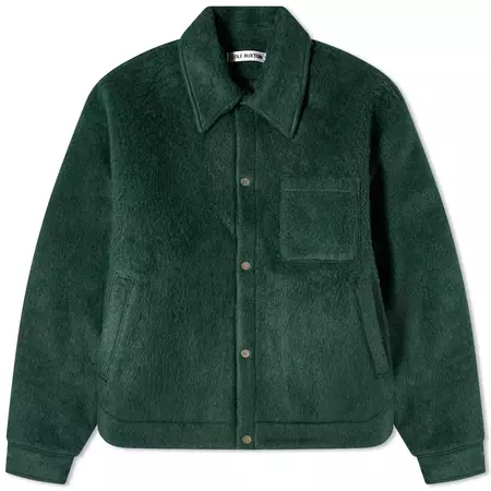 Cole Buxton Wool Overshirt Forest Green | END.