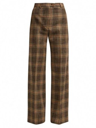 Brown Plaid Pants