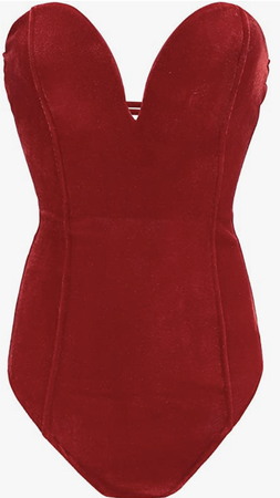 red velvet bodysuit