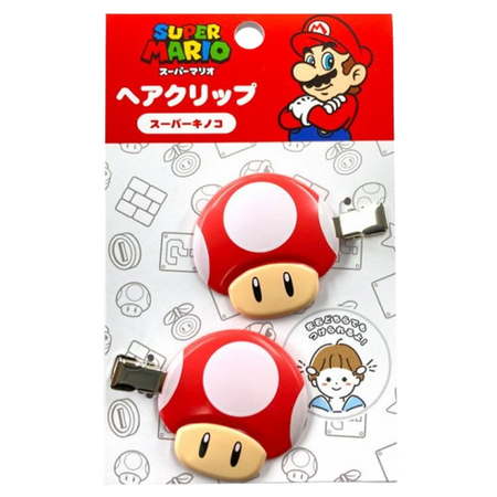 Mario mushroom hairclips