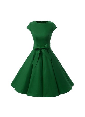 50s retro vintage green dress