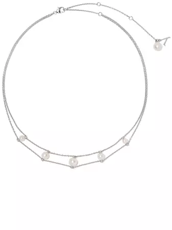 Yoko London 18kt White Gold Diamond Trend Necklace - Farfetch