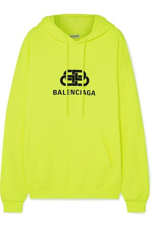 Balenciaga | Printed cotton-jersey hoodie | NET-A-PORTER.COM