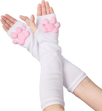 CCat Paw Fingerless Long Gloves