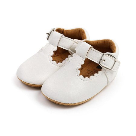 Baby Girl Solid Buckle Shoes