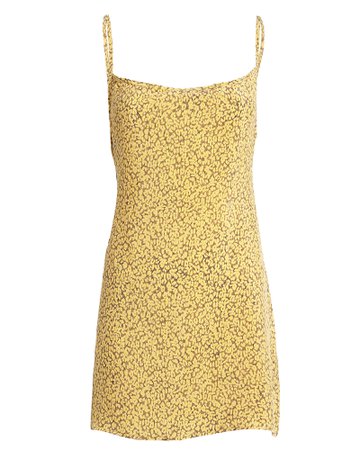 Anemone | Leopard Tie-Back Mini Dress | INTERMIX®