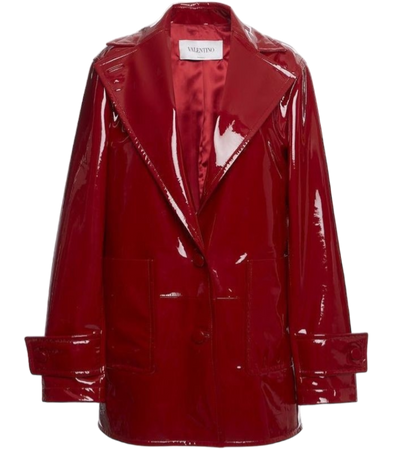 Valentino Patent Leather Jacket in Red