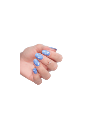 pastel blue nail art manicure
