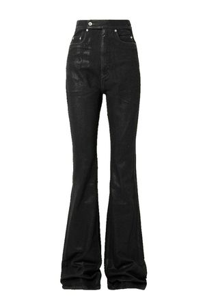 black flared jeans