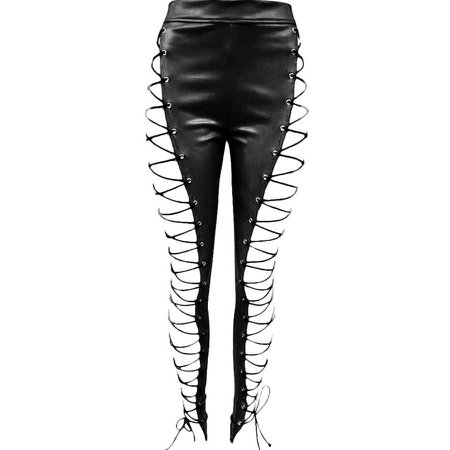 faux leather corset tights