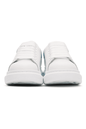 ALEXANDER MCQUEEN White & Blue Oversized Sneakers