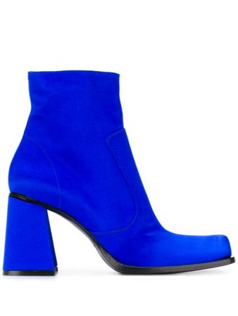 Maison Margiela Squared-Toe Ankle Boots S39WU0143PR189 Blue | Farfetch