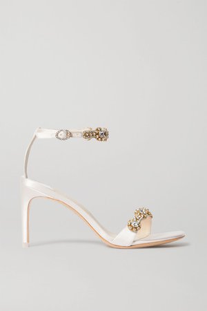 Sophia Webster | Aaliyah crystal-embellished satin sandals | NET-A-PORTER.COM