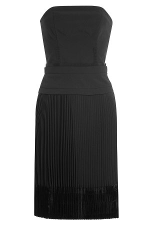 Strapless Dress with Pleated Skirt Gr. FR 38
