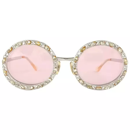 Ultra Rare 1960 Christian Dior Crystalline Accented Archive Dior Sunglasses For Sale at 1stDibs