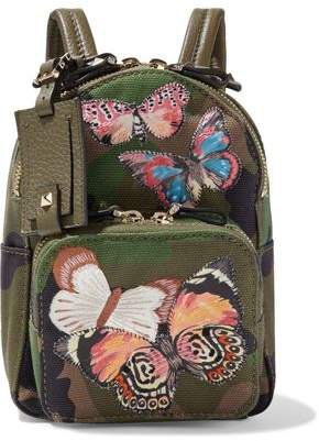 Garavani Embellished Printed Canvas Backpack