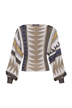 Jacquard Knit Top With Open Sleeves - Ready-to-Wear | LOUIS VUITTON