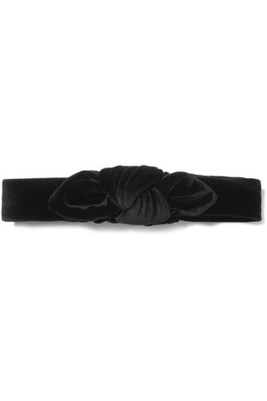 Maison Michel | Tali knotted velvet headband | NET-A-PORTER.COM